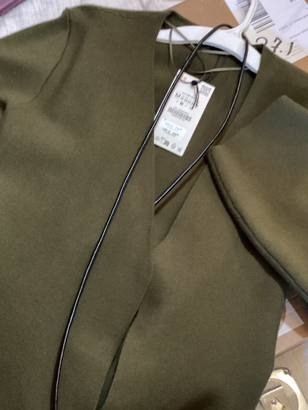 Zara V-Neck Open Front Jacket/blazer